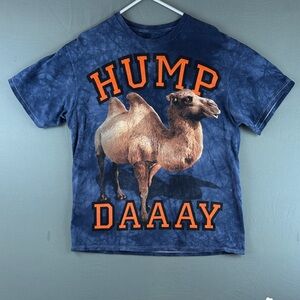 Hump Daaay Short Sleeve Graphic Tee - Navy Tie-Dye